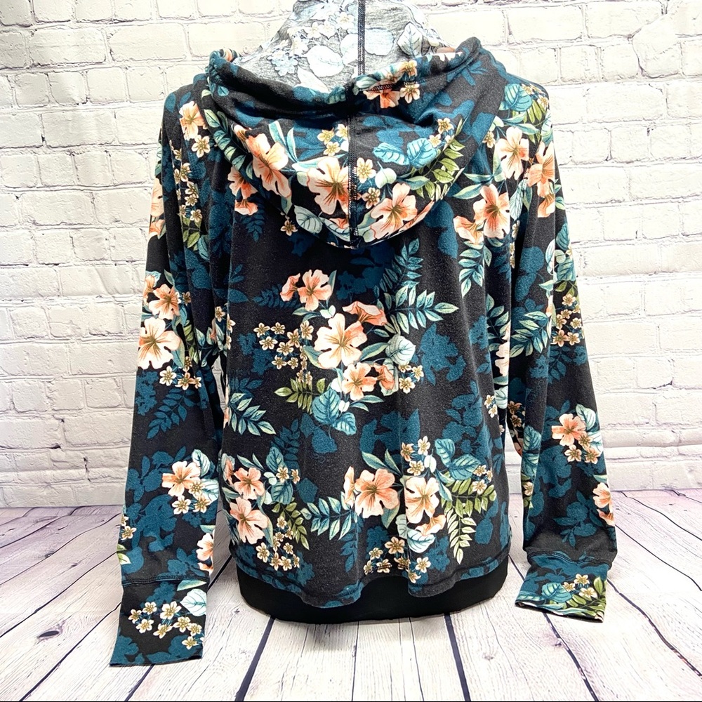 CALVIN KLEIN Performance Black Floral Hoodie - Picture 5 of 9